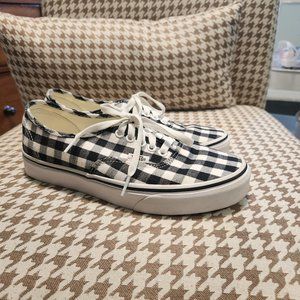 Black Large Check Pattern Van's Laceups